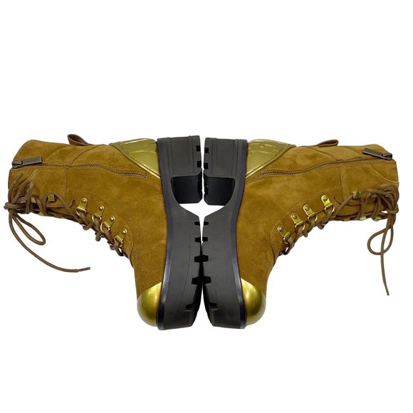 Michael Kors Khloe Chunky Combat Boots 7 New - Picture 6 of 12